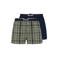 Two-pack of cotton-poplin pyjama shorts, Hugo boss