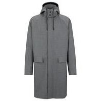 Water-repellent hooded coat in a wool blend, Hugo boss