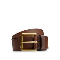 Leather belt with branded pin buckle, Hugo boss