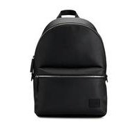 Logo-patch backpack in grained faux leather, Hugo boss