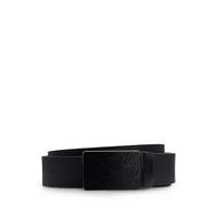 Reversible leather belt with pin and plaque buckles, Hugo boss