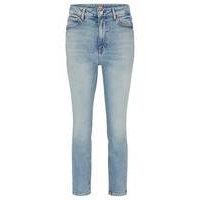 High-waisted jeans in blue comfort-stretch denim, Hugo boss