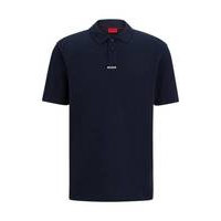 Cotton-piqué polo shirt with logo print, Hugo boss