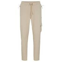 Advanced-stretch cotton-blend tracksuit bottoms with zipped pockets, Hugo boss