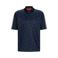 Relaxed-fit polo shirt with printed monograms, Hugo boss