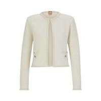 Open-front cardigan with buttoned pockets, Hugo boss