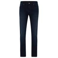 Extra-slim-fit jeans in blue cashmere-touch denim, Hugo boss