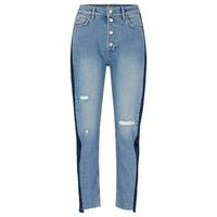 High-waisted jeans in two-tone comfort-stretch denim, Hugo boss