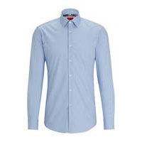 Slim-fit shirt in cotton with doodle motif, Hugo boss