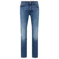 Extra-slim-fit jeans in blue comfort-stretch denim, Hugo boss