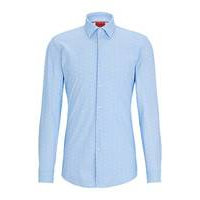 Slim-fit shirt in printed performance-stretch jersey, Hugo boss