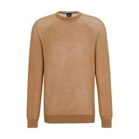 Regular-fit sweater in cotton and wool, Hugo boss