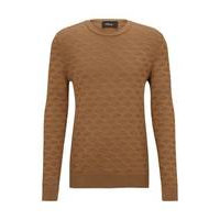 Silk sweater with jacquard pattern, Hugo boss