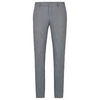 Slim-fit chinos in checked stretch jersey, Hugo boss