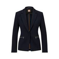 Regular-fit jacket in stretch twill with zipped pockets, Hugo boss