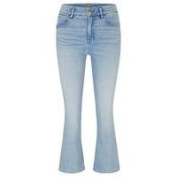 Cropped jeans in blue comfort-stretch denim, Hugo boss