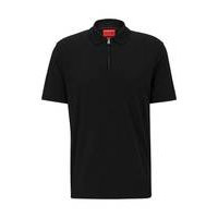 Cotton-blend polo shirt with zip placket, Hugo boss