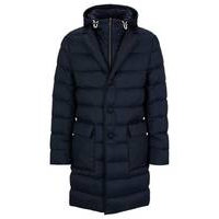 Slim-fit padded jacket with hooded inner, Hugo boss