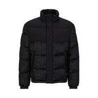 Water-repellent puffer jacket with logo jacquard, Hugo boss