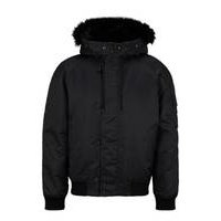 Water-repellent padded jacket with faux-fur hood lining, Hugo boss