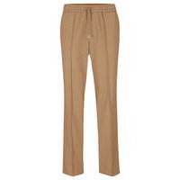 Relaxed-fit trousers in cotton-blend gabardine, Hugo boss