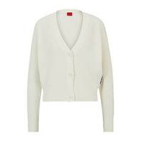 V-neck cardigan with cotton and wool, Hugo boss