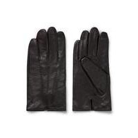 Nappa-leather gloves with metal logo lettering, Hugo boss