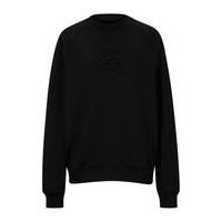 Stacked-logo-embossed sweatshirt in French terry cotton, Hugo boss