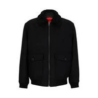 Regular-fit bomber jacket with teddy collar, Hugo boss