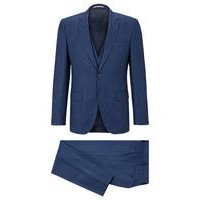 Three-piece slim-fit suit in a wool blend, Hugo boss