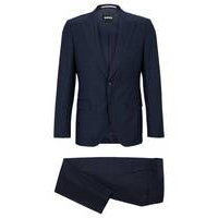 Slim-fit suit in patterned stretch wool, Hugo boss