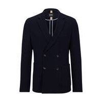 Double-breasted slim-fit jacket in a wool blend, Hugo boss