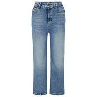 High-waisted jeans in blue comfort-stretch denim, Hugo boss