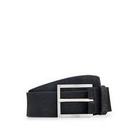 Suede belt with logo-engraved pin buckle, Hugo boss