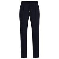 Slim-fit trousers in a wool blend with silk, Hugo boss