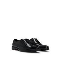 Derby shoes in nappa leather with embossed logo, Hugo boss