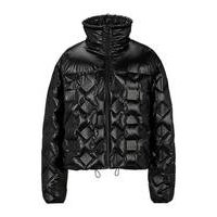 Regular-fit padded jacket with hearts and stacked logos, Hugo boss