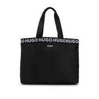 Tote bag with repeat contrast-logo details, Hugo boss