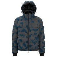 Relaxed-fit puffer jacket with seasonal flock print, Hugo boss