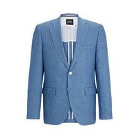 Regular-fit jacket in micro-patterned fabric, Hugo boss