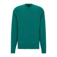 Crew-neck sweater in ribbed cotton, Hugo boss