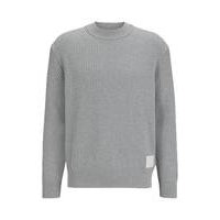 Relaxed-fit sweater in recycled and organic cotton, Hugo boss