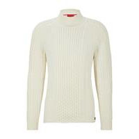 Oversized-fit cable-knit sweater in a wool blend, Hugo boss