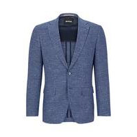 Slim-fit jacket in a micro-patterned cotton blend, Hugo boss