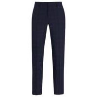 Slim-fit trousers in a checked wool blend, Hugo boss