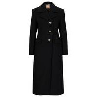 Slim-fit coat with turn-lock buttons, Hugo boss