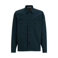 Oversized-fit overshirt in cotton twill, Hugo boss