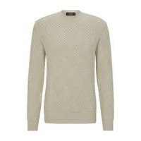 Mixed-structure sweater in virgin wool and cashmere, Hugo boss