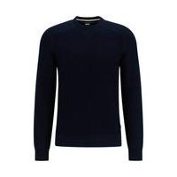 Regular-fit sweater in cotton and virgin wool, Hugo boss