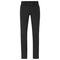 Slim-fit jeans in micro-patterned brushed stretch jersey, Hugo boss